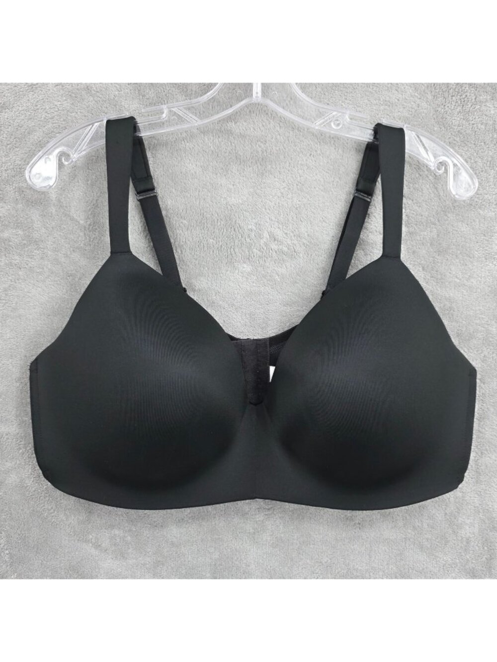 Cacique 42DD Bra Lightly Lined TShirt No Wire Black Supportive Comfort Plus Size
